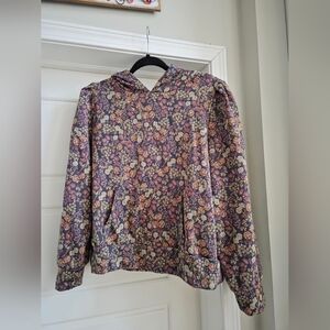 LC Lauren Conrad Black Floral Hoodie